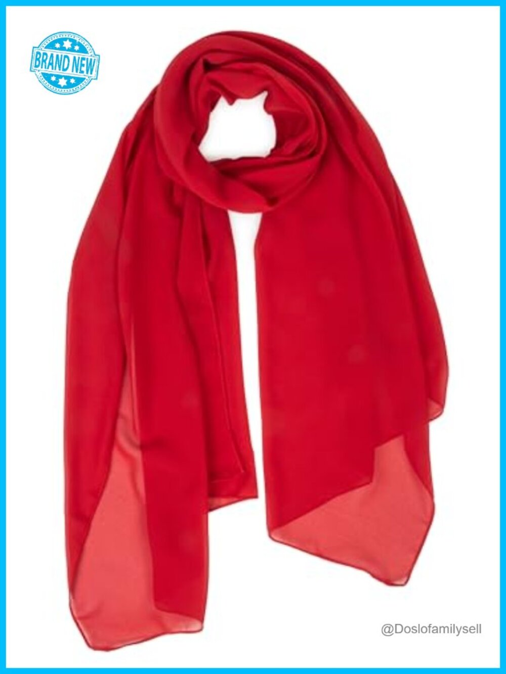 Lightweight Chiffon Scarf Long Solid Fashion Shawl Wrap